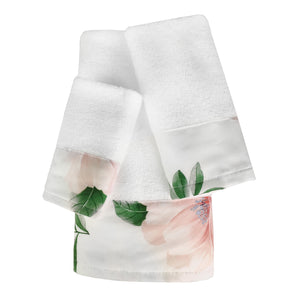 Anya 3pc Cotton Towel Set with Printed Border (4 Pack)