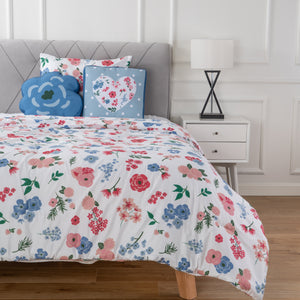Floral Printed Juvenile Comforter Set (2 Pack)