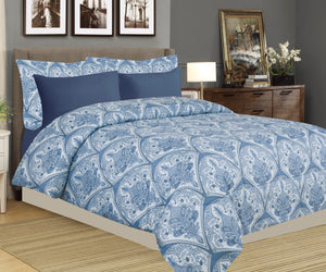Peacock Comforter Ensemble 7 Piece Bed-in-a-Bag (2 pack)