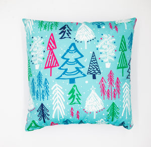 Festive Forest Printed Holiday Cushion (4 Pack)