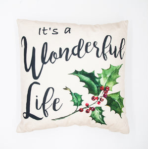 It's a Wonderful Life Printed Holiday Cushion (4 Pack)