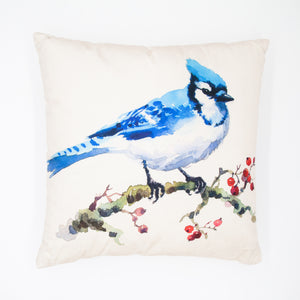Winter Bluebird Printed Holiday Cushion (4 Pack)