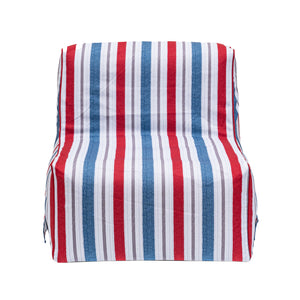 Outdoor Inflatable Lounger Navy Red Stripe (2 Pack)