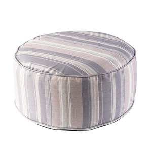Grey Stripes Outdoor Inflatable Ottoman