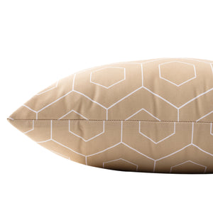 Ivory Hexagon Outdoor Cushion