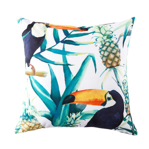 Parrots and Pineapple Outdoor Cushion