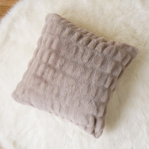 Ruched Faux Fur Cushion