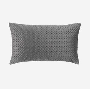 Pinsonic Quilted Velvet Lumbar Cushion